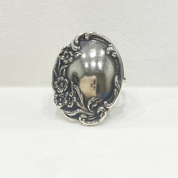 Vintage Ring- Vintage Sterling Silver Spoon Ring - image 1