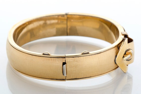 Vintage Bracelet - Vintage Gold Filled Buckle Ban… - image 3