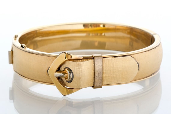 Vintage Bracelet - Vintage Gold Filled Buckle Ban… - image 1