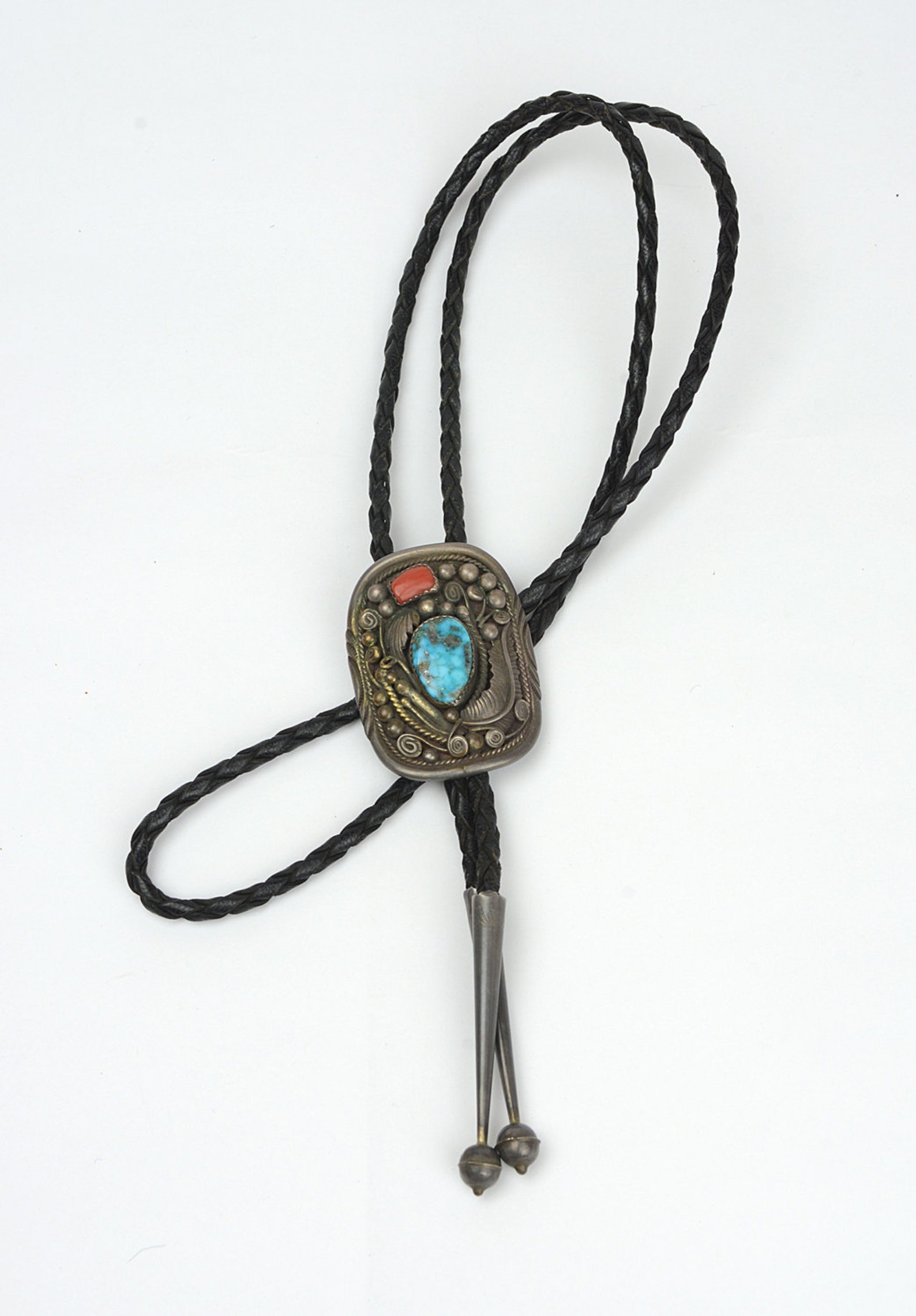 Vintage Bolo Tie - Vintage Navajo Turquoise and Sterling Silver Bolo ...