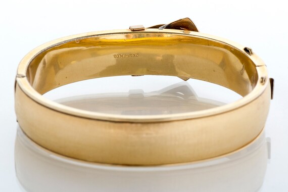 Vintage Bracelet - Vintage Gold Filled Buckle Ban… - image 2