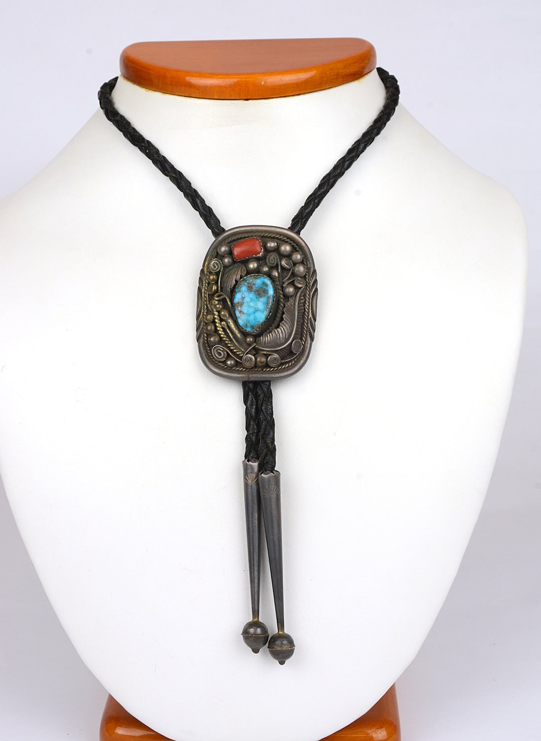 Vintage Bolo Tie - Vintage Navajo Turquoise and Sterling Silver Bolo ...