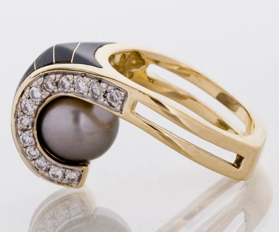 SALE - Vintage Ring - Vintage 18k Yellow Gold Tah… - image 2