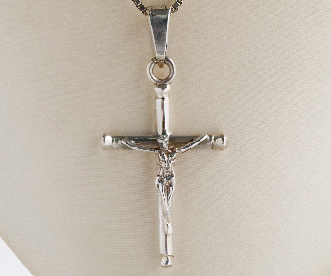 Vintage Pendant - Vintage Mexico Sterling Silver Crucifix Cross on ...