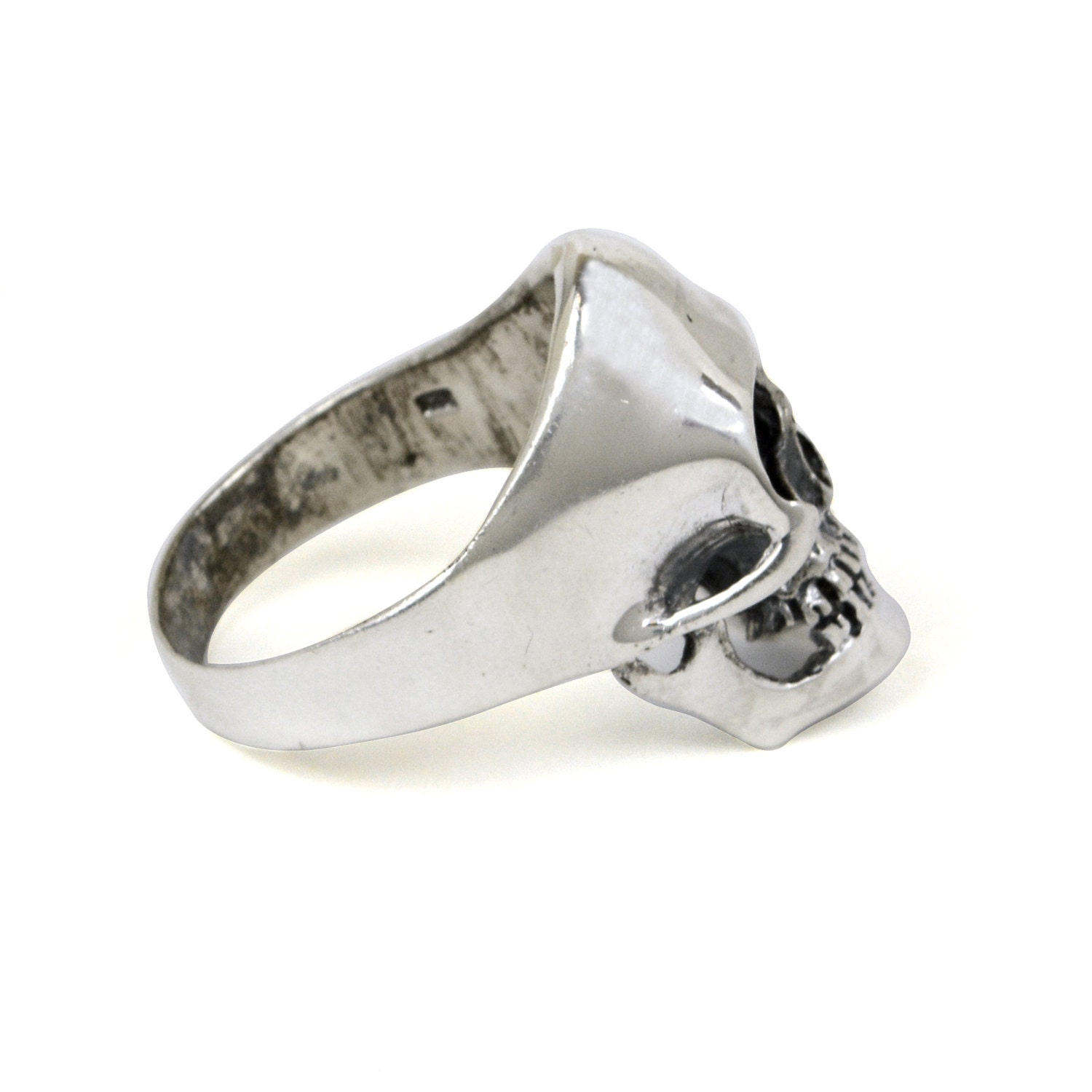 Vintage Ring Vintage Sterling Silver Large Skull Ring - Etsy