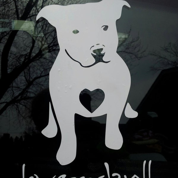 Pit Bull Decal Vinyl - Love a Bull