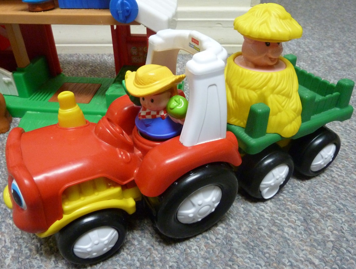 Fisher Price Little People Animal Sounds Farm Set with Tractor | Etsy