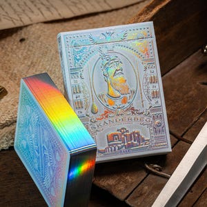 Skanderbeg, Savior Playing Cards (Holographic Box, Gilded Edges, and Holo Back of Card) Custom Deck, Gift, Magic, Family Play, Father's Day