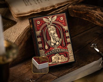 Custom Playing Cards: Skanderbeg of Albania Red & Gold Standard Deck