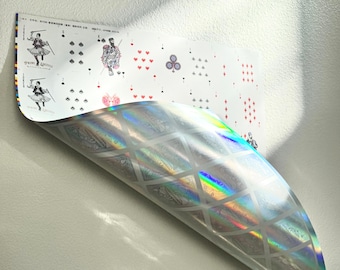 Playing Cards Uncut Sheet: Custom Holographic Warrior Theme Art History