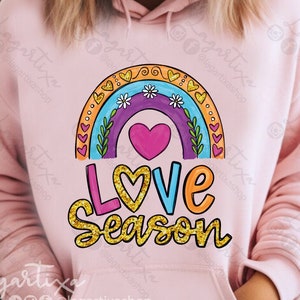 Valentine Digital Design Love Season art Arco-íris Sublimação Design de imagem para impressões de camisetas decoração de casa T-shirt toalhas download instantâneo