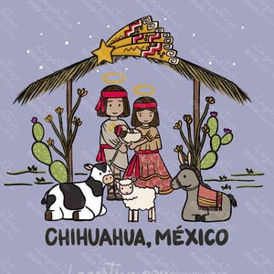 キリスト降誕のシーン |タラウマラ家先住民チワワ |メキシコ北部のシエラ・チワワの工芸品、お土産、旅行の絵 |メキシコ