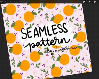 Oranges Seamless Pattern design for sublimation for print on fabric stationery planners covers paper craft lagartixa shop art