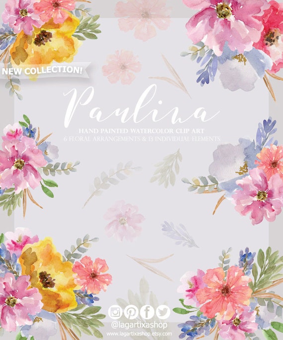Watercolor Clipart Floral Design Png Wedding Bouquet Etsy