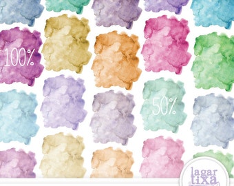Watercolor Stains Clipart Images PNG, paint spots, for Invitations, Organic, Hipster elements, web design, Blog, Cardmaking, etc