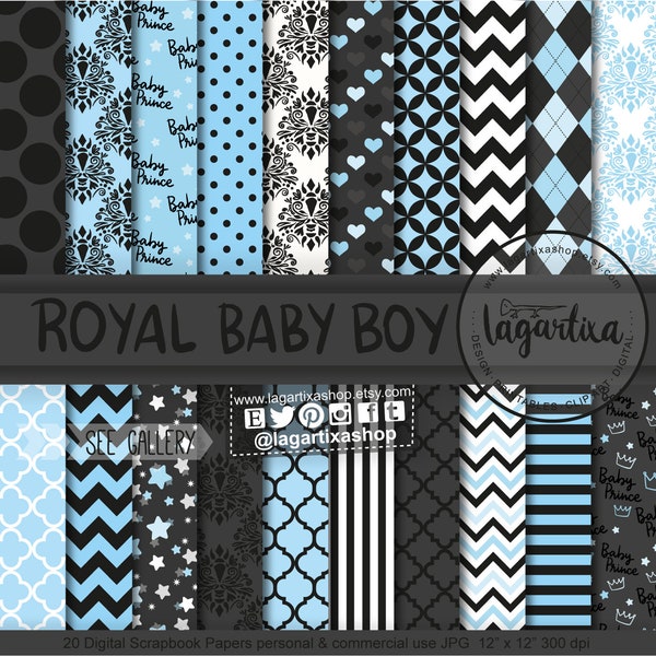 Baby Blue Black Etsy