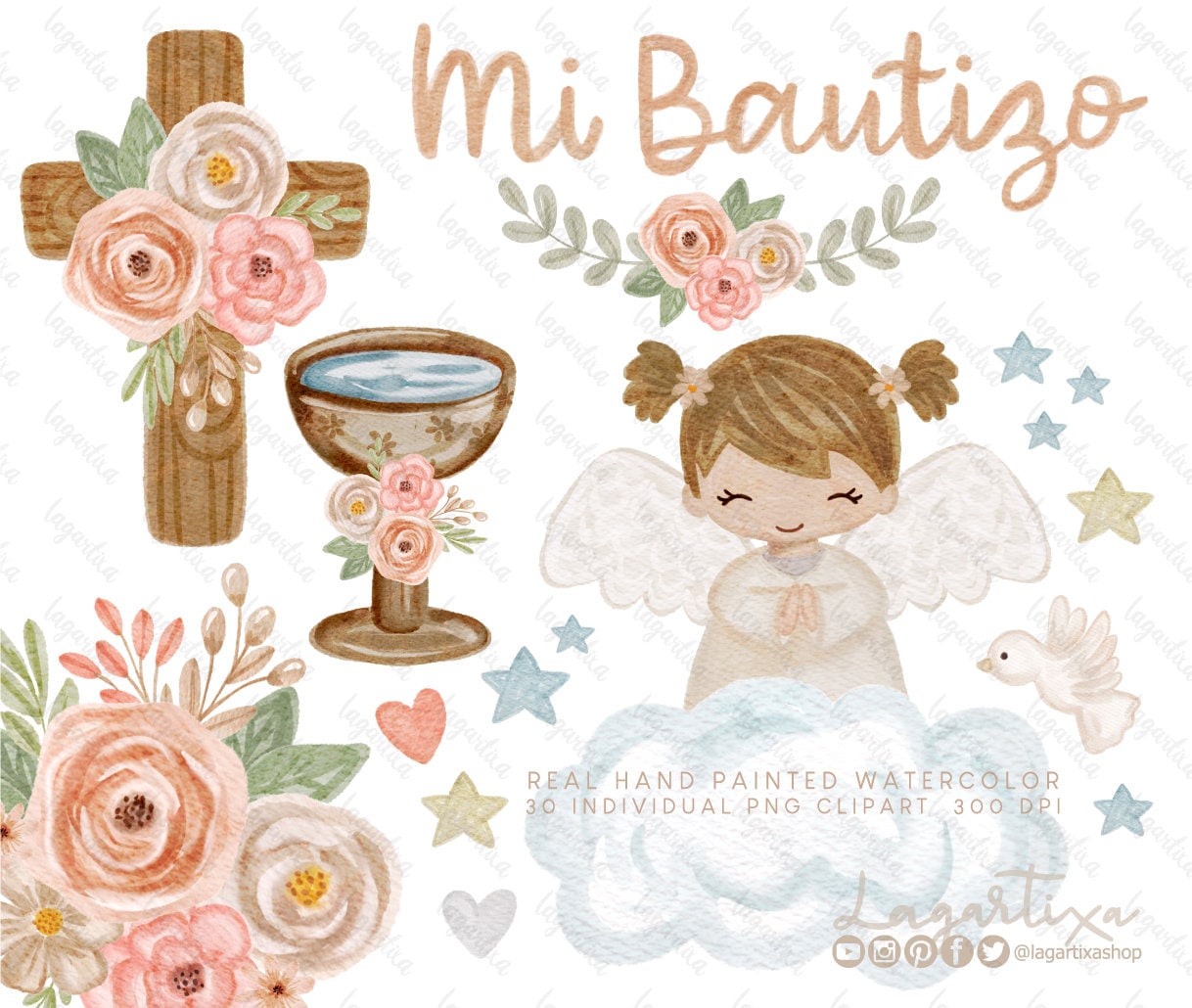 Papel Digital Bautizo Niña Angelita Paloma Banderillas - Etsy México Papel Digital Bautizo Niña Angelita Paloma Banderillas - Etsy México
