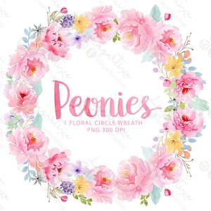 Pfingstrosen, Blumenarrangements, Schmetterlingsstrauß, rosa Blumen für Hochzeitseinladungen, Brautparty, Babyparty, Design, Png, Clipart