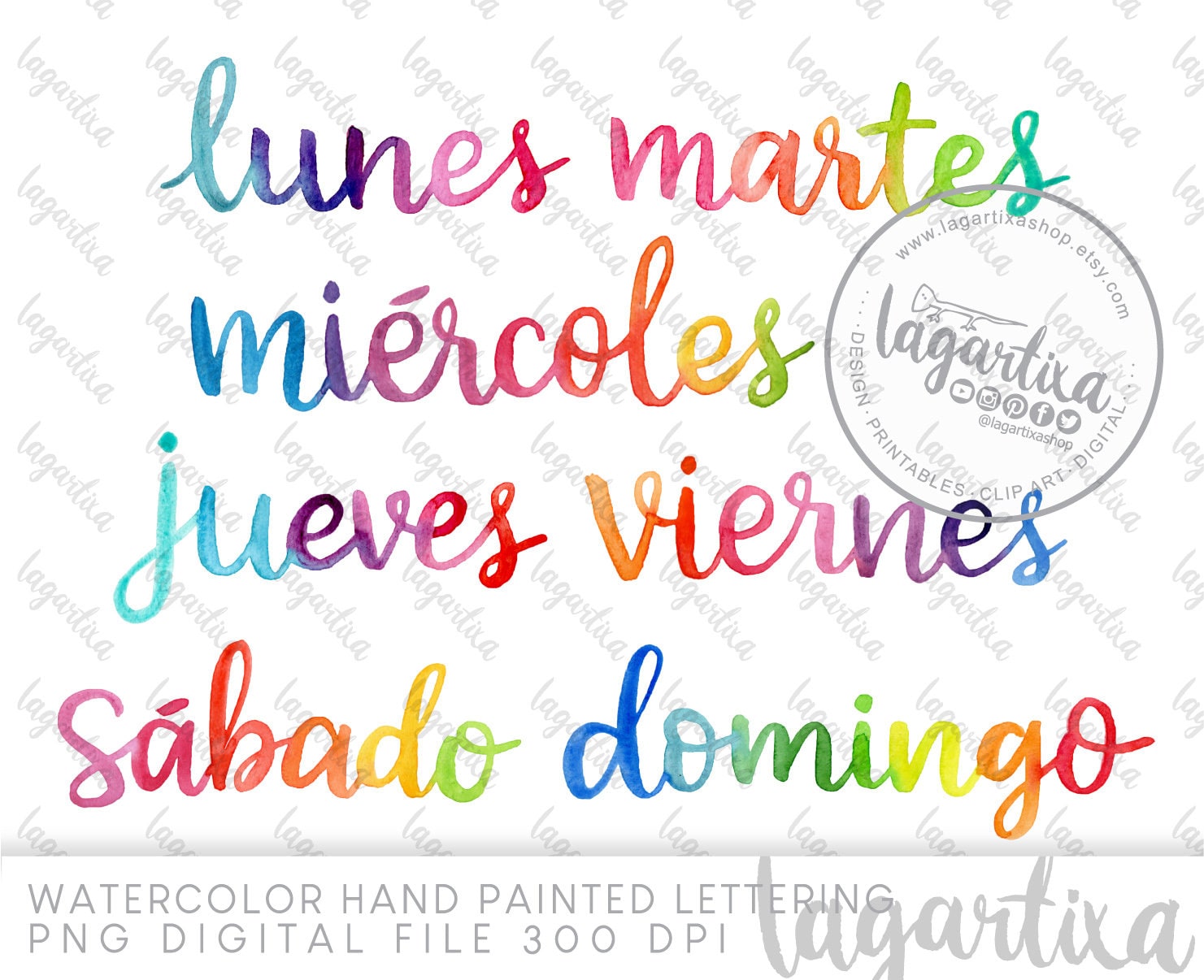 Wednesday Day Week Spanish Hand Drawn Stock Vector (Royalty Free)  1138510445