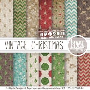 Christmas Paper Vintage Old Kraft Christmas Pines Tree Chevron Sneeuwvlokken Vened Renos Chevron voor blog kaarten label achtergronden