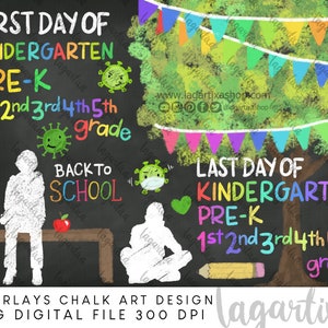 Regreso a Clases Primer Día de Escuela Clases Tizas de Colores Pizarrón para fotomontaje fotografías de niños escolares arbol banca parque