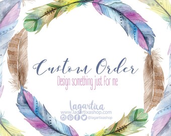 Custom Graphic Design Service by Lagartixa Shop Thank You cards Change Colors Add Text Invitations Lettering Quotes Seamless Patterns create