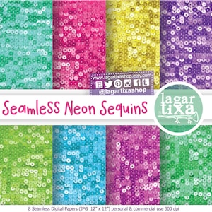 Fondos Sirena, Papel Digital Lentejuelas, Metalico, amarillo, rosa fucsia, turquesa, Verde Limón, Violeta, efecto sirena seamless