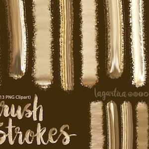 Gouden penseelstreken, gouden acrylverf effect, verf plasta voor details uitnodigingen, blog, png kaarten