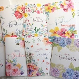 7 Tarjetas Florales Diferentes 5x7" Imprimir en tamaño Carta o A4 USO Personal, versión Comercial comprando la Licencia, Link Descripción