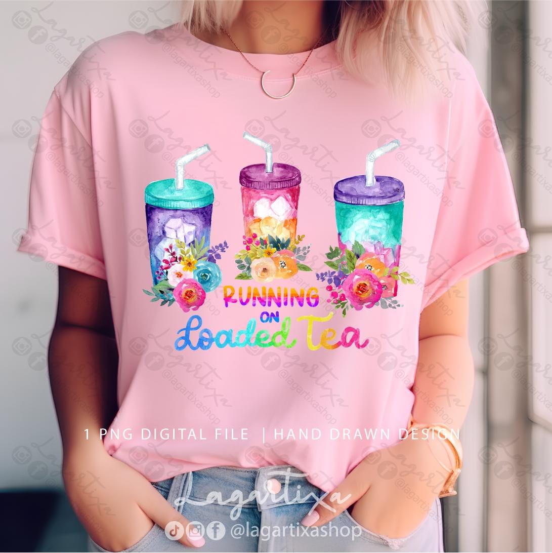 Watercolor Running on Loaded Tea, Floral Teas, Mega Tea, Colorful Tea ...