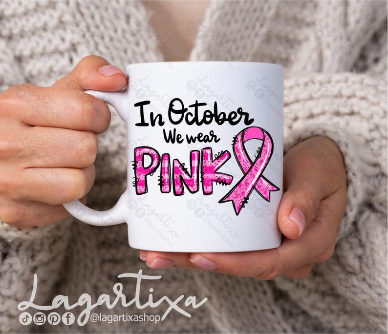 October is PINK Breast Cancer Awareness Design | Digital File PNG | We ...