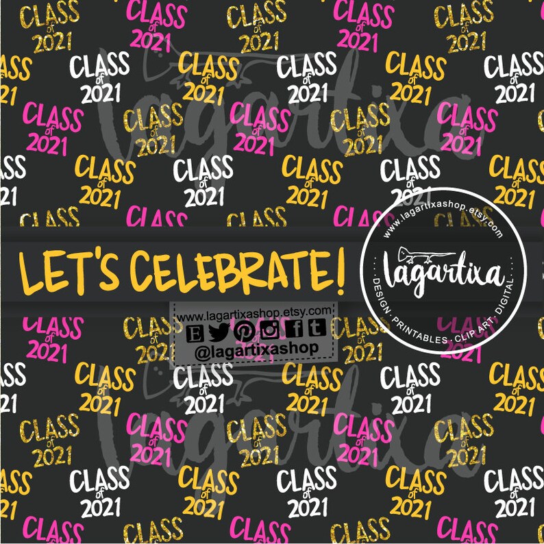 polka dots congrats stars stripes chevron Graduation Class of 2021 Digital Paper Black Gold Glitter Graduation Cap Diploma confetti