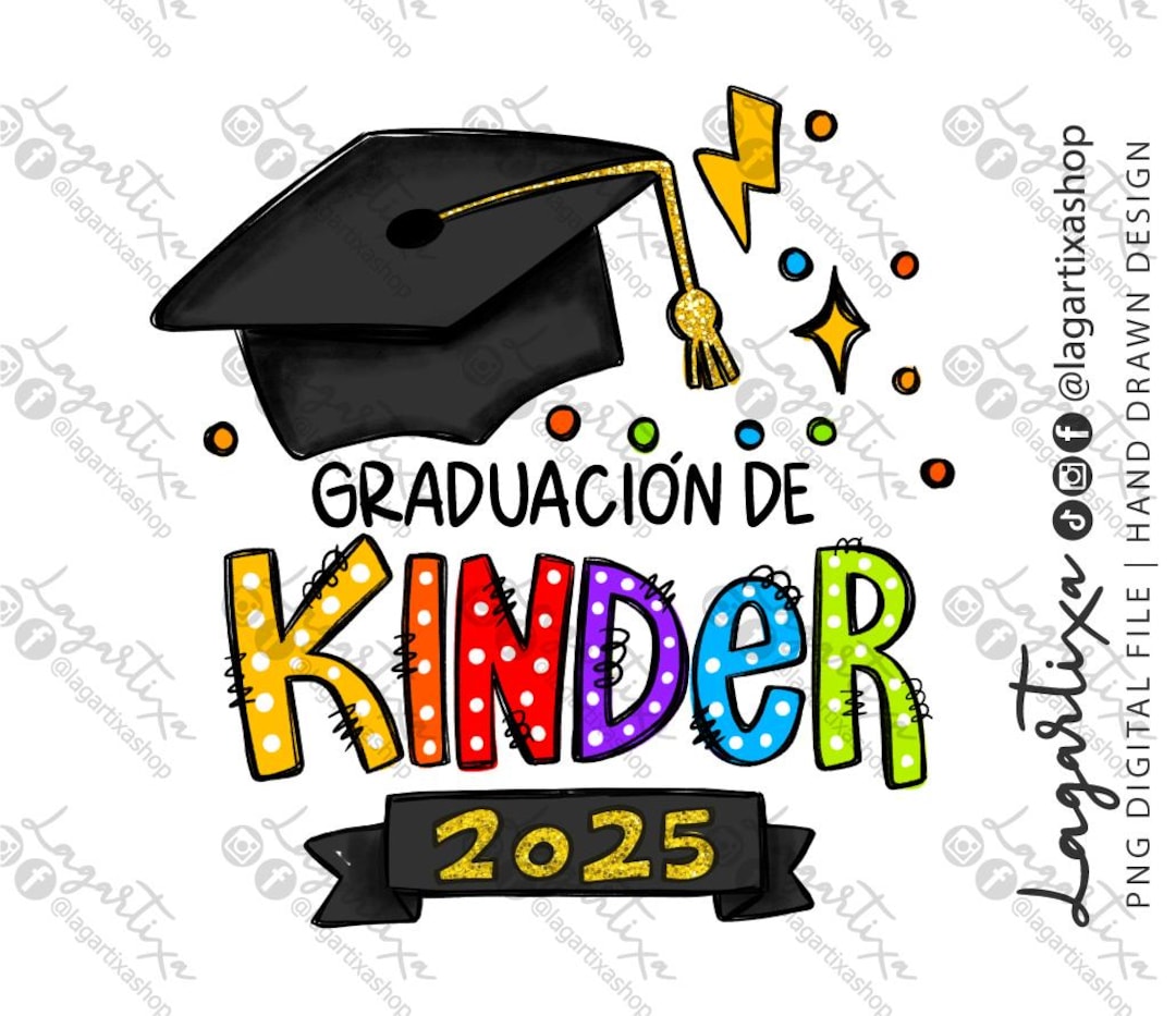 Graduación de Kinder, birrete, confetti, diploma, diseño para playera,  bolsitas, morrales, tazas, recuerditos eventos, dibujo hecho a mano - Etsy  ..., image size:1080x933