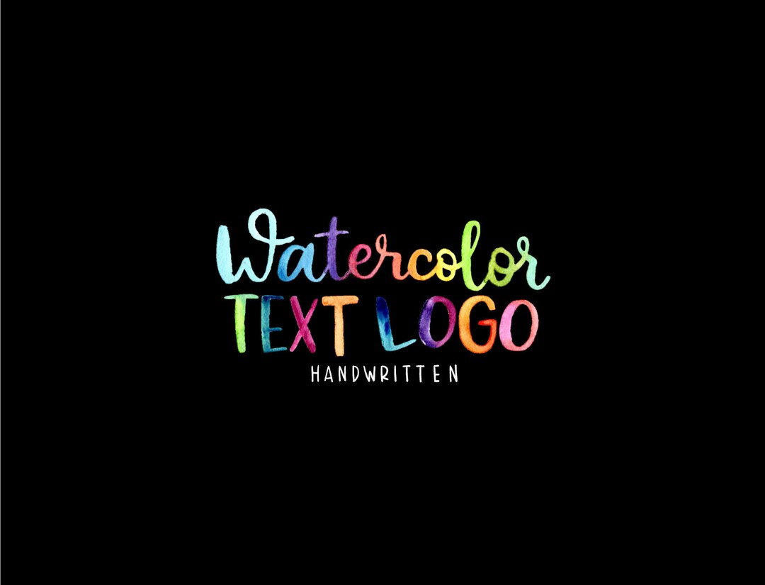 Logo Design Watercolor Cursive Lettering Simple LOGO Logo Small ...