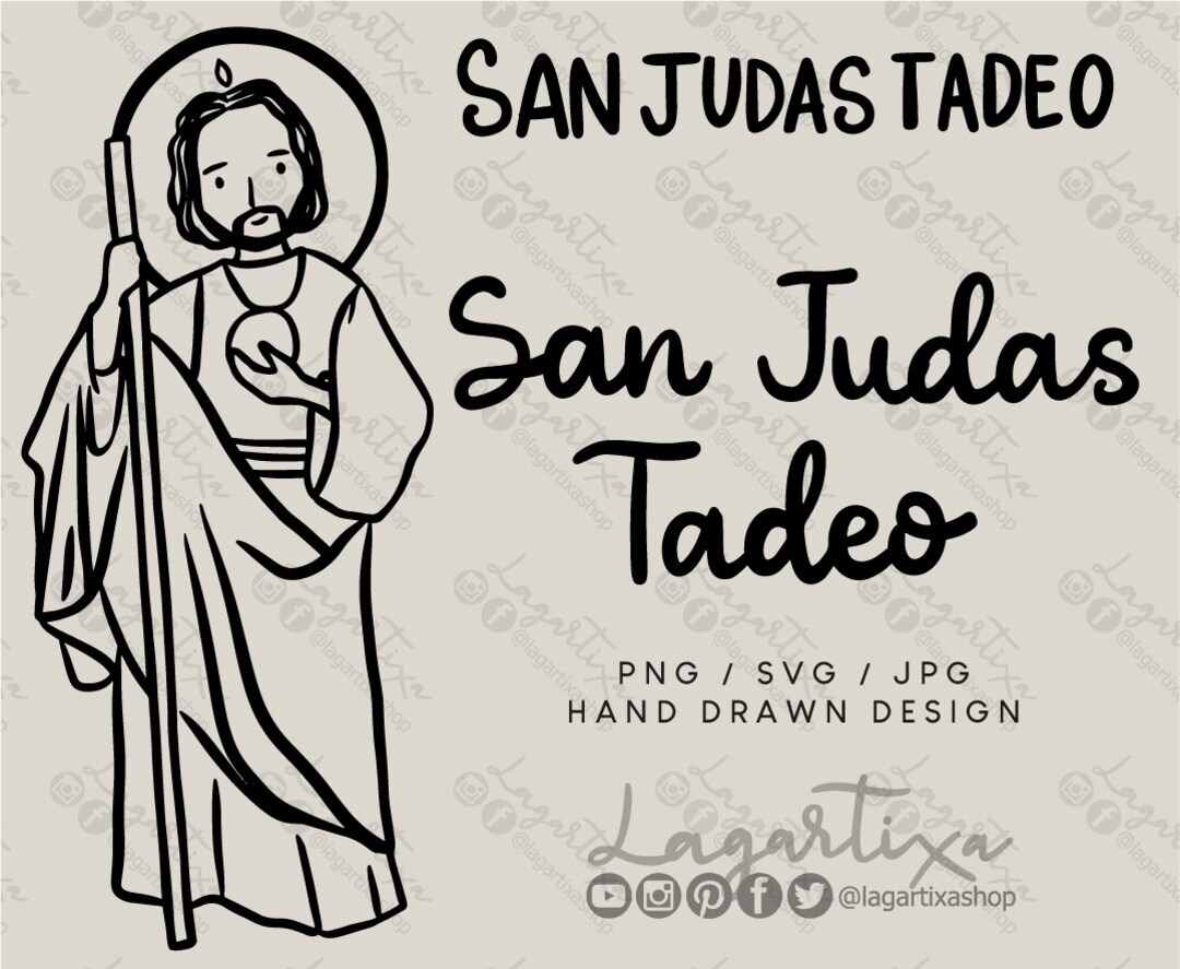 San Judas Tadeo Jude the Apostle Saints Watercolor Png Clipart First ...