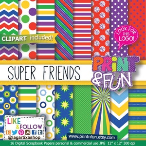 Fondos Digitales Papel Digital Circo, Rojo, verde, amarillo, azul, Primarios, para fiesta, unisex, cumpleaños niños, fiestas tematicas, deco
