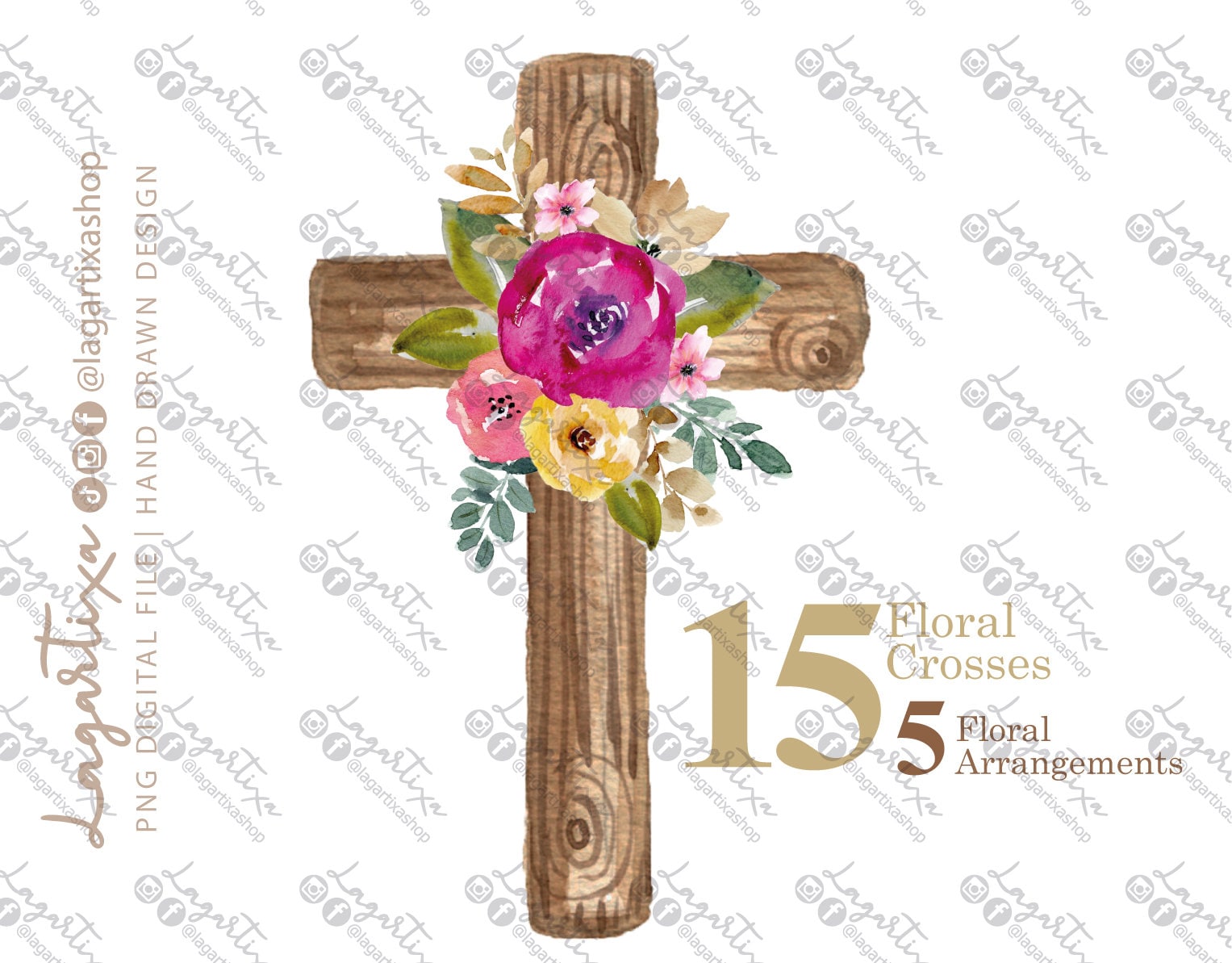 Clipart Acuarela PNG Cruces de Madera, Flores, Eventos Bautizo, rosa,  violeta, hojas verdes, Primera Comunion, Decoracion Fiesta, Etiquetas -  Etsy México, image size:1527x1193