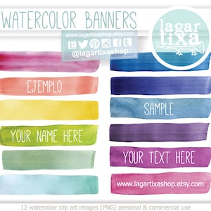 Banners Bandeiras Botões Manchas Arco-íris Fundo Aquarela PNG fundo transparente rosa amarelo azul verde vermelho lilás roxo laranja