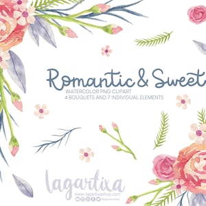 Aquarell Blumen Clipart, PNG, Hochzeitsstrauß, Arrangement, Blumenstrauß, Rahmen, digitales Papier, blaue Blumen, Brautdusche, für Blog Banner