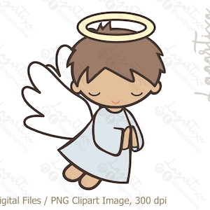 Baptême Ange, Brune, Blonde, Rousse Clipart, bébé bleu, bleu, Première Communion, à concevoir Imprimable, Étiquettes