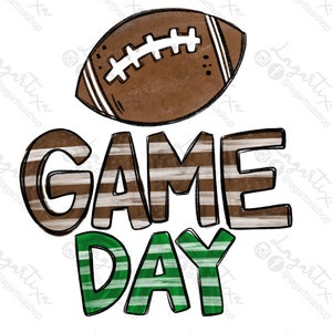 Game Day American Football Season | Ball png Sublimation Lettering PNG clipart Digital Instant Download hand drawn for T-shirts Hoodies |