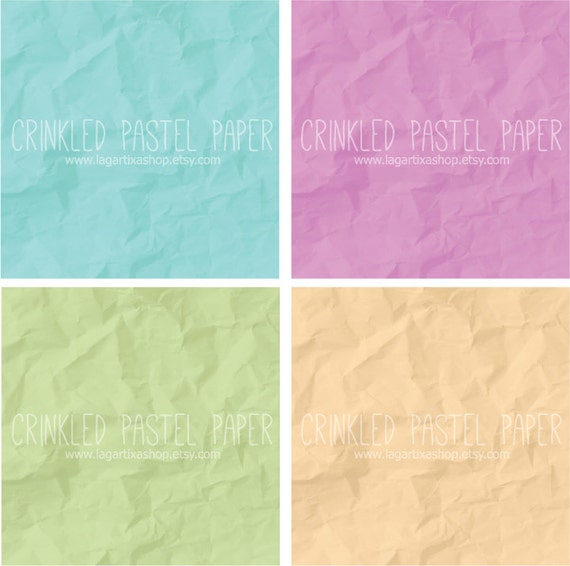 Digital Paper Crumbled Crinkled Pastel Background Summer Etsy