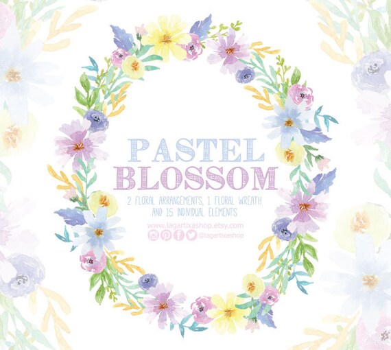 Watercolor Clipart Floral Png Wedding Bouquet Arrangement Etsy