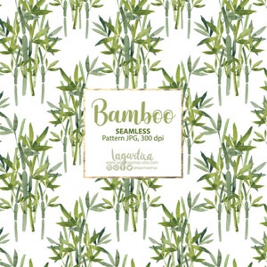 Fondo Digital Bamboo Hoja Tropical verano, seamless, pintada a mano en acuarela invitaciones imprimibles etiquetas