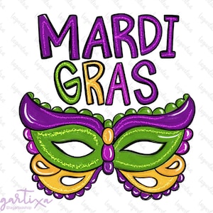 Letras Mardi Gras, Carnaval de Nova Orleans, Sublimate Design, Louisiana Festival clipart, PNG, viagem, EUA, festas artesanais