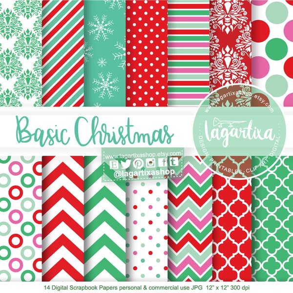 Navidad Fondos Digitales Papel Digital para invitaciones blog imprimibles etiquetas sobres tarjetas toppers cena de navidad