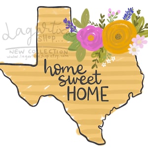 Texas bloemen kaart sublimatie afbeeldingen voor originele geschenken home sweet home decoratie prenten doodles handgeschilderde hagedis winkel krijt ontwerpen