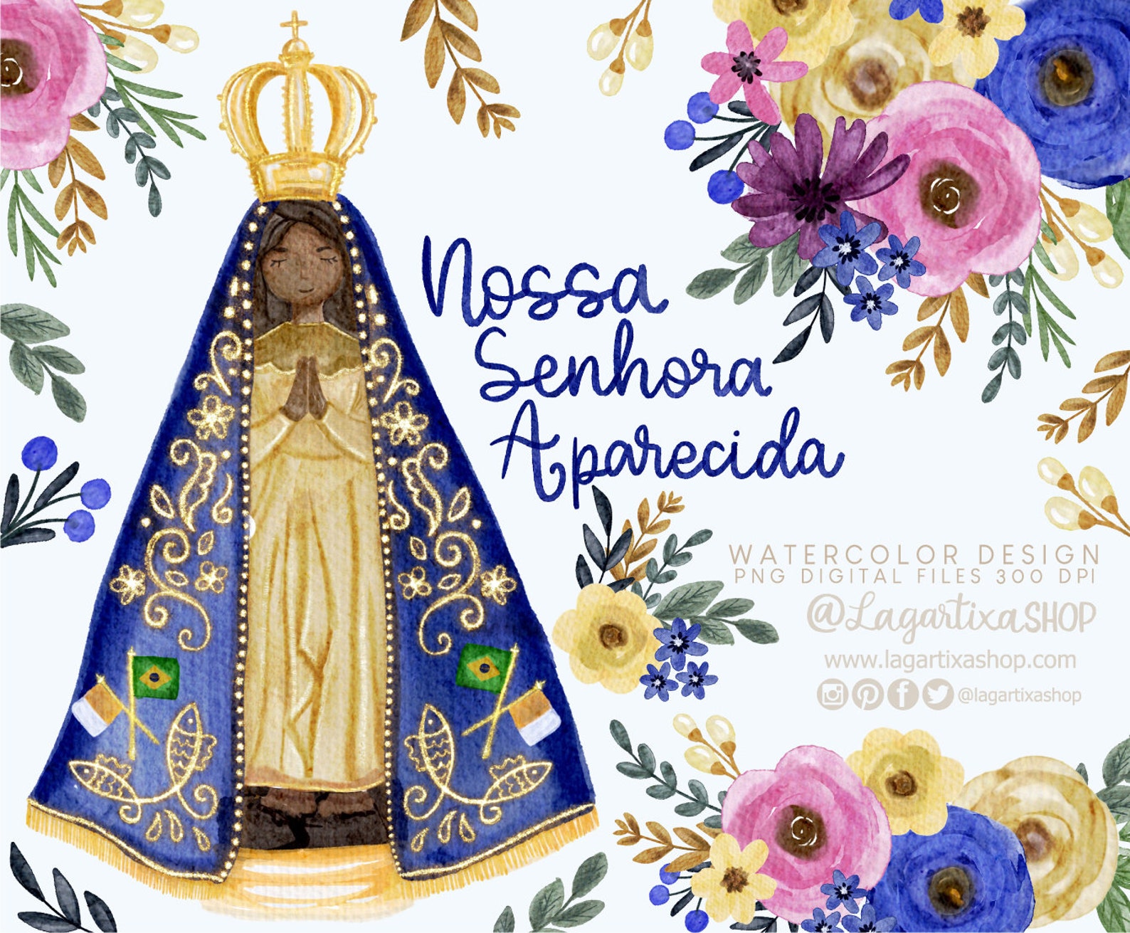 Virgin Our Lady of Aparecida Nossa Senhora Aparecida Brasil Brazilian ...