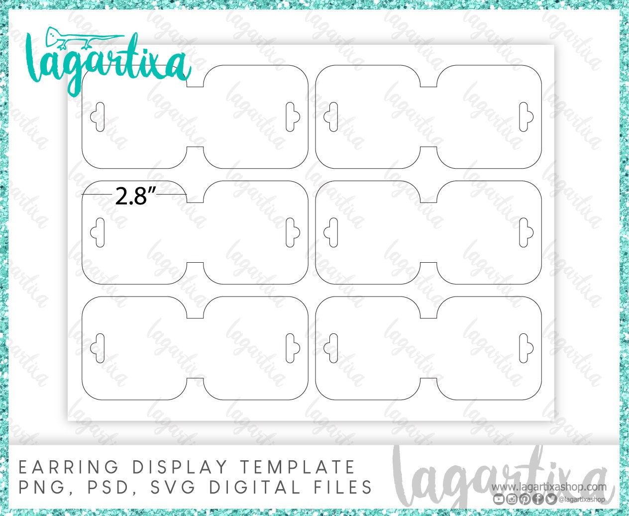 Molde Plantilla Template etiquetas Collares Hecho a Mano - Etsy España