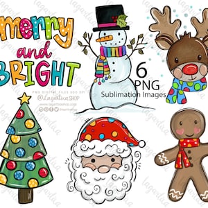 Frohe Weihnachten Socken Bild für Sublimation Scrapbooking Planer Kalender Kreide handgezeichnete Overlays lagartixa Shop Design bunten Winter